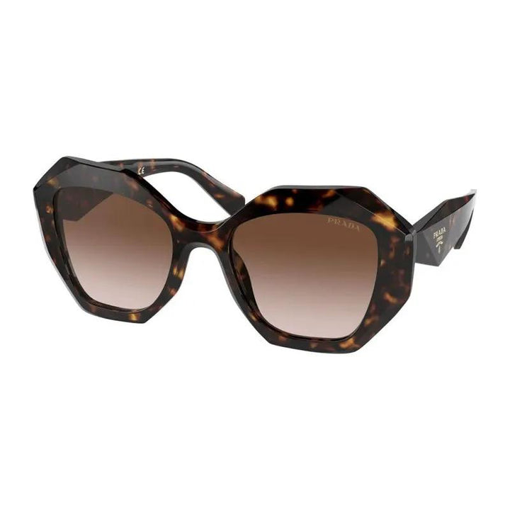 Prada Sunglasses Geometric Full Rim, Havana Frame and Brown Gradient Lens PR16WS2AU6S1