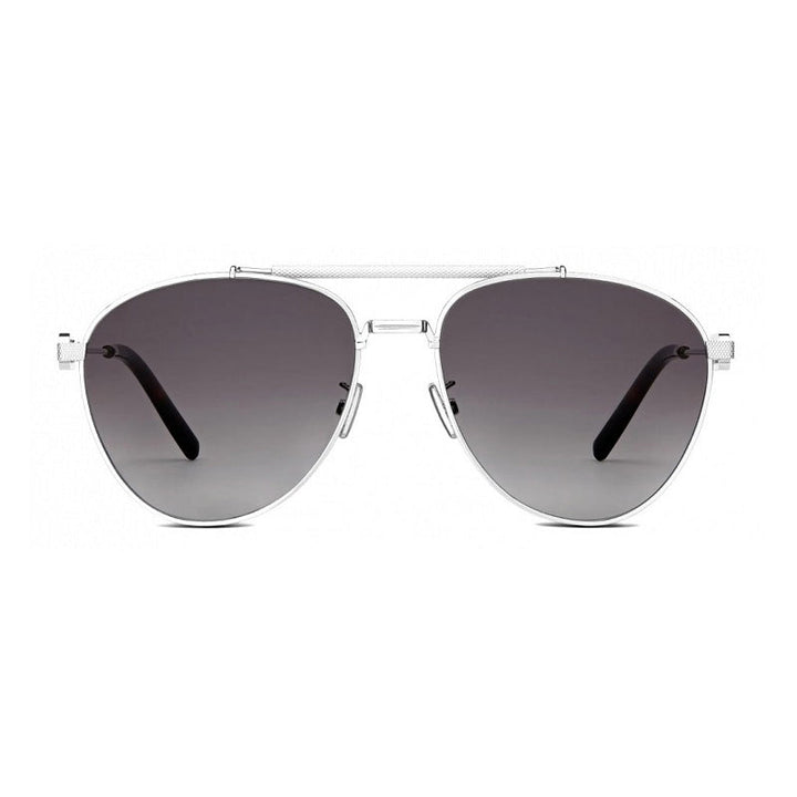 Dior Aviator Full Rim, with a Silver frame and Grey Gradient lens.