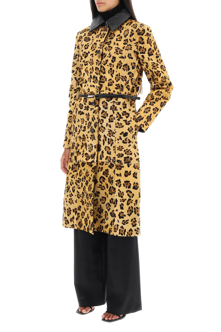 Saks Potts 'ginger' Leopard Motif Ponyskin Coat