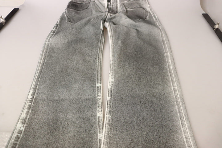 Dolce &amp; Gabbana Grey Washed High Waist Denim Pants Cotton Jeans by Dolce &amp; Gabbana outlet now on sale