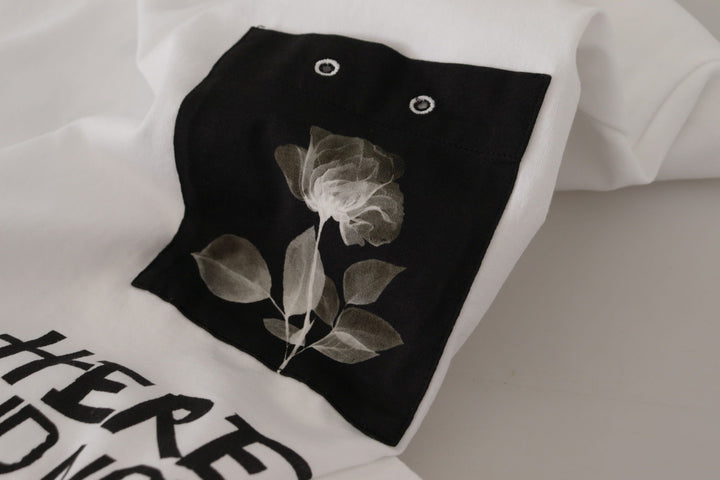 Dolce &amp; Gabbana Sample Sale Dolce &amp; Gabbana White Slogan Print Round Neck Cotton T-shirt - | Designer outlet