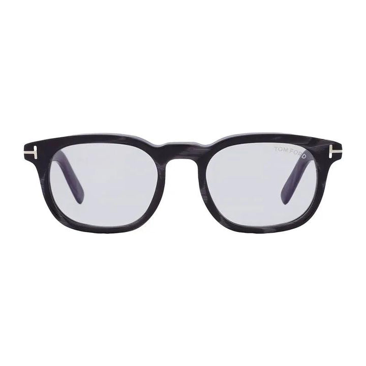 Tom Ford Sunglasses Square Full Rim, Black Horn Frame And Smoke Lens