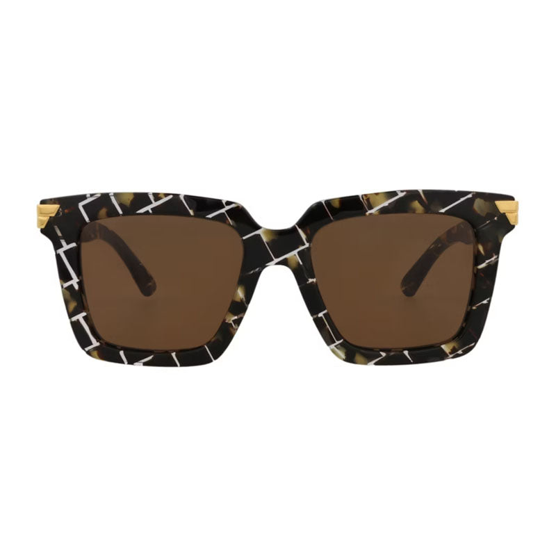 Bottega Veneta Sunglasses Square Full Rim, Havana Frame and Brown Lens BV1005SA002