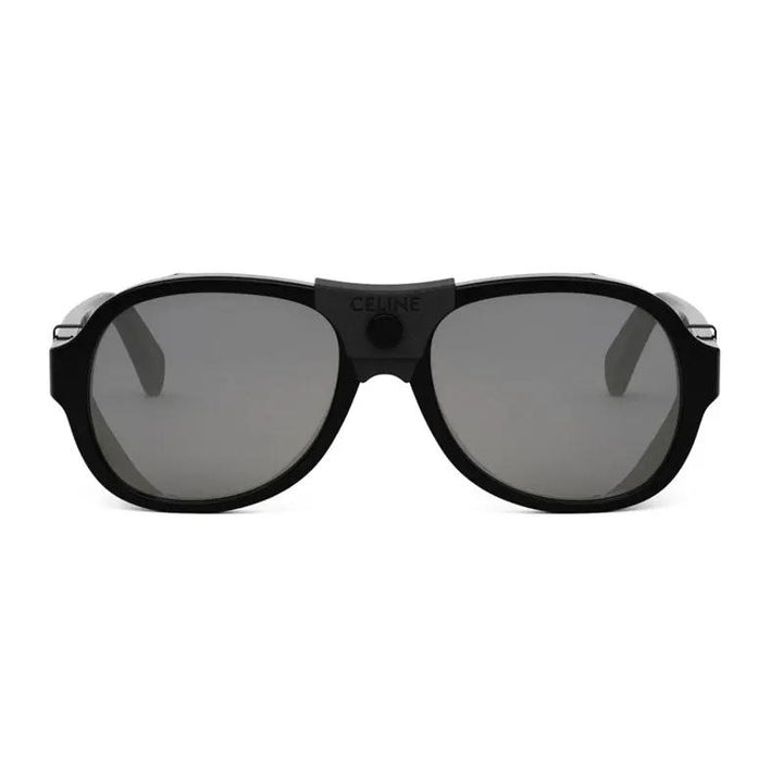Celine Sunglasses Square Full Rim, Black Frame And Smoke Mirror Lens Cl40301U01C