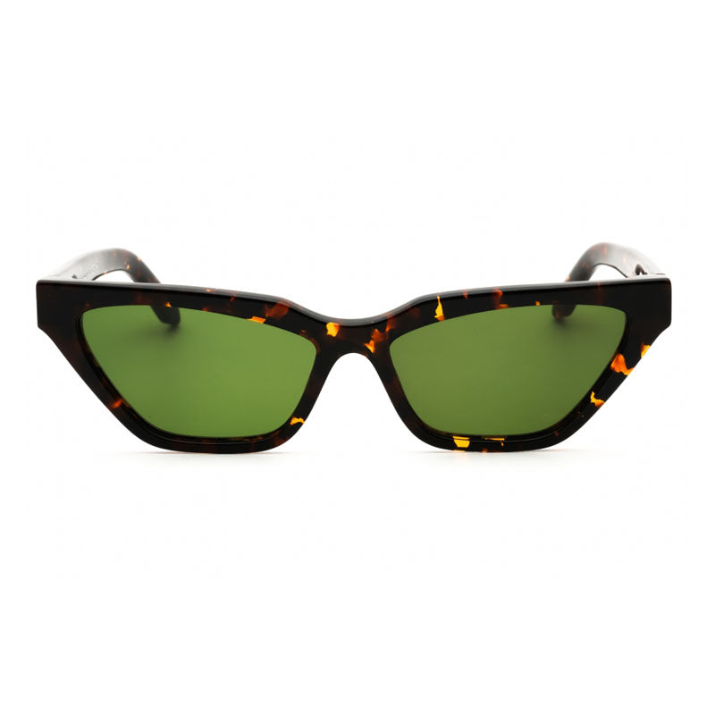 Off-White Sunglasses Cat Eye Full Rim, Havana Frame and Green Lens OERI13BMADISON6055