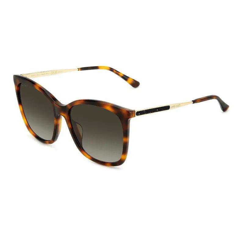 Jimmy Choo Sample Sale | Jimmy Choo Sunglasses Square Full Rim, Havana/gold Frame And Brown Gradient Lens Nerea/g/s005Lha - Sunglasses | Designer outlet