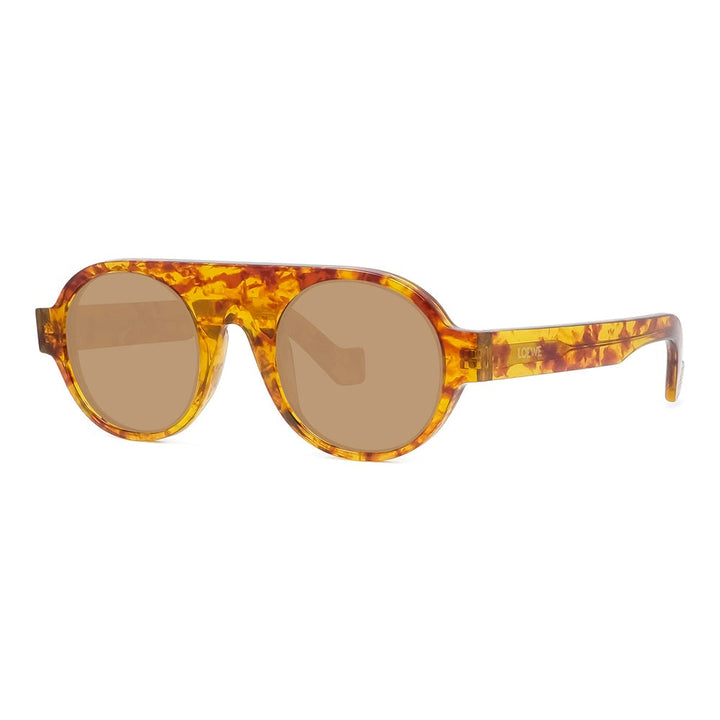 Loewe Round Full Rim, with a Amber frame and Brown lens.