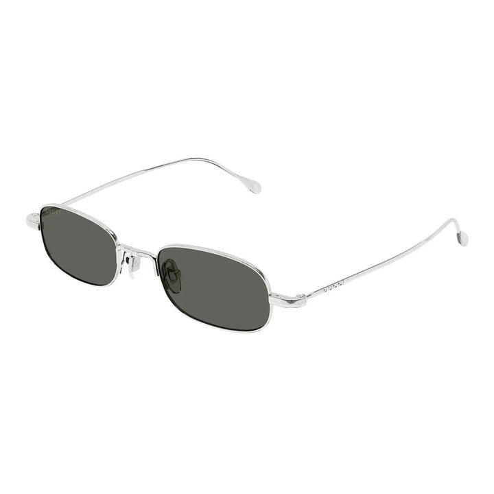 Gucci Sunglasses Square Full Rim, Silver Frame And Grey Lens Gg1648S008