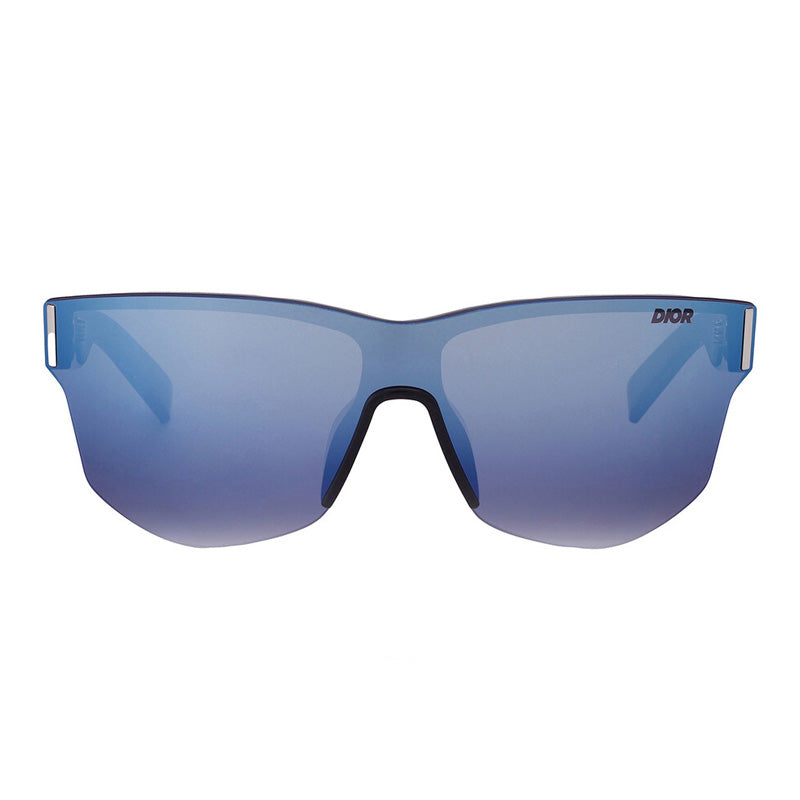 Dior Shield Rimless, with a Black frame and Grey with Blue Flash lens.