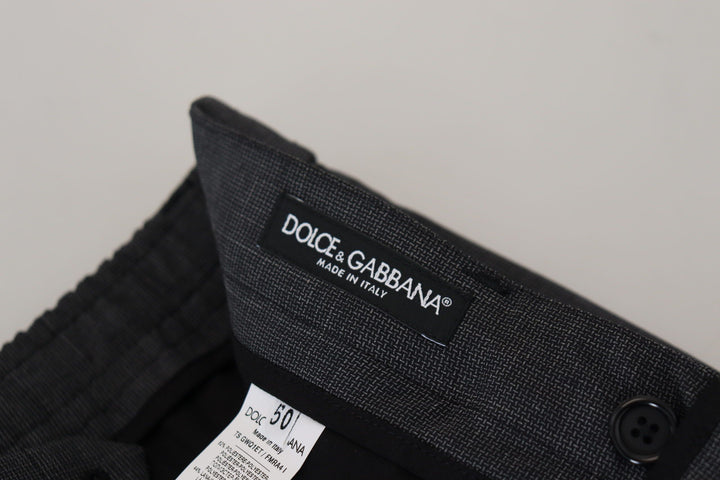 Dolce &amp; Gabbana Sample Sale Dolce &amp; Gabbana Gray Checked Cargo Trousers Stretch Pants - | Designer outlet