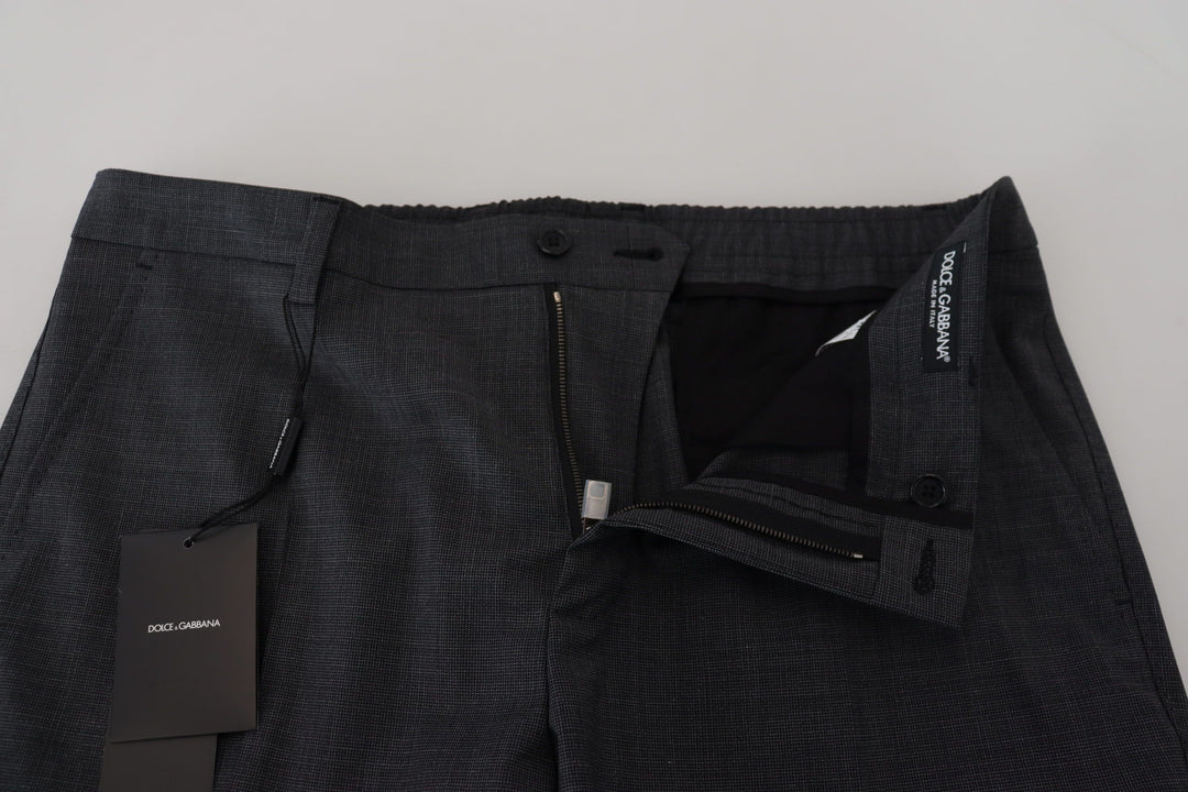 Dolce &amp; Gabbana Sample Sale Dolce &amp; Gabbana Gray Checked Cargo Trousers Stretch Pants - | Designer outlet