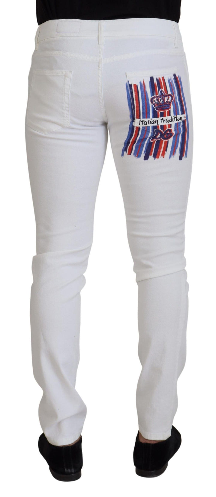 Dolce &amp; Gabbana Sample Sale Dolce &amp; Gabbana White Slim Skinny Stretch Cotton Denim Jeans - | Designer outlet