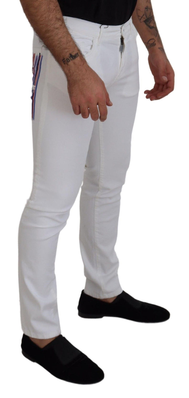 Dolce &amp; Gabbana Sample Sale Dolce &amp; Gabbana White Slim Skinny Stretch Cotton Denim Jeans - | Designer outlet
