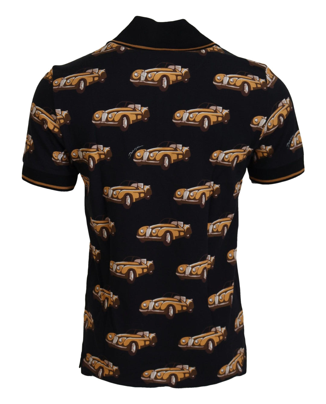 Dolce &amp; Gabbana Sample Sale Dolce &amp; Gabbana Black Car Print Short Sleeve Polo T-shirt - | Designer outlet
