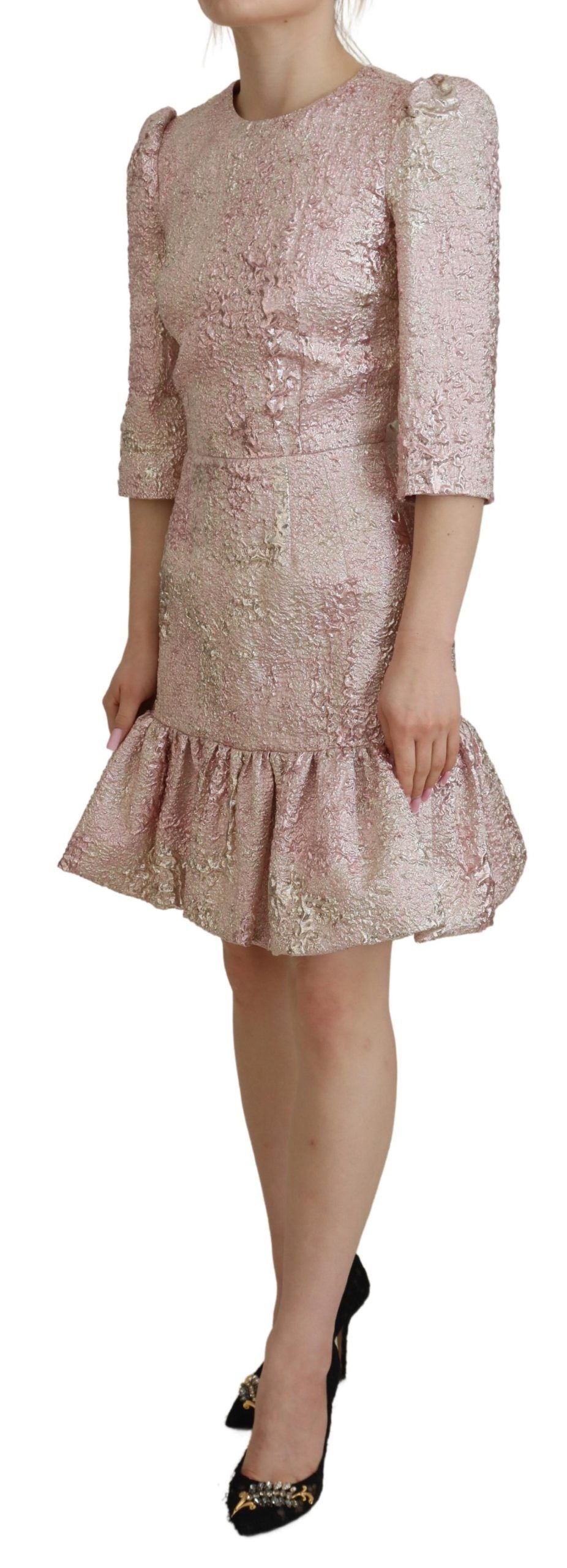 dolce and gabbana pink sequin dress Dolce Gabbana New NWT Pink Sequin Strapless Bustier Cocktail Dress Size  40/US 4