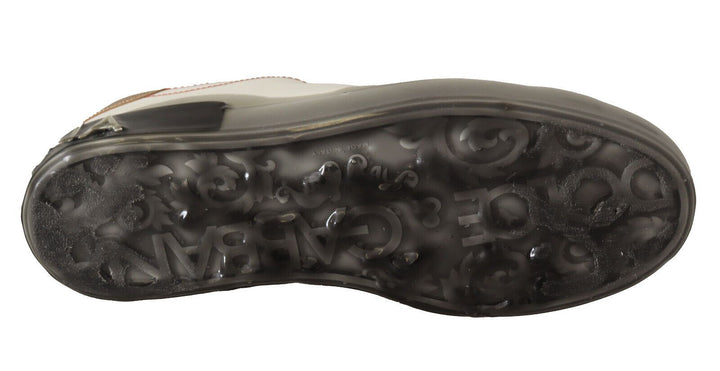 Dolce &amp; Gabbana Sample Sale Dolce &amp; Gabbana White Gold Leather Low Top Sneakers Casual Shoes - | Designer outlet