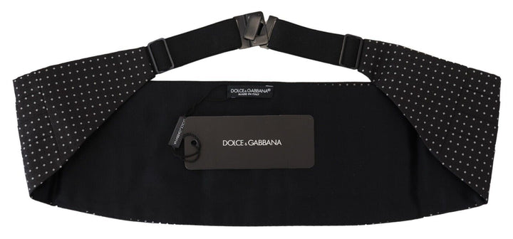 Dolce &amp; Gabbana Sample Sale Dolce &amp; Gabbana Black Polka Dot Wide Waist Men Belt Cummerband - | Designer outlet