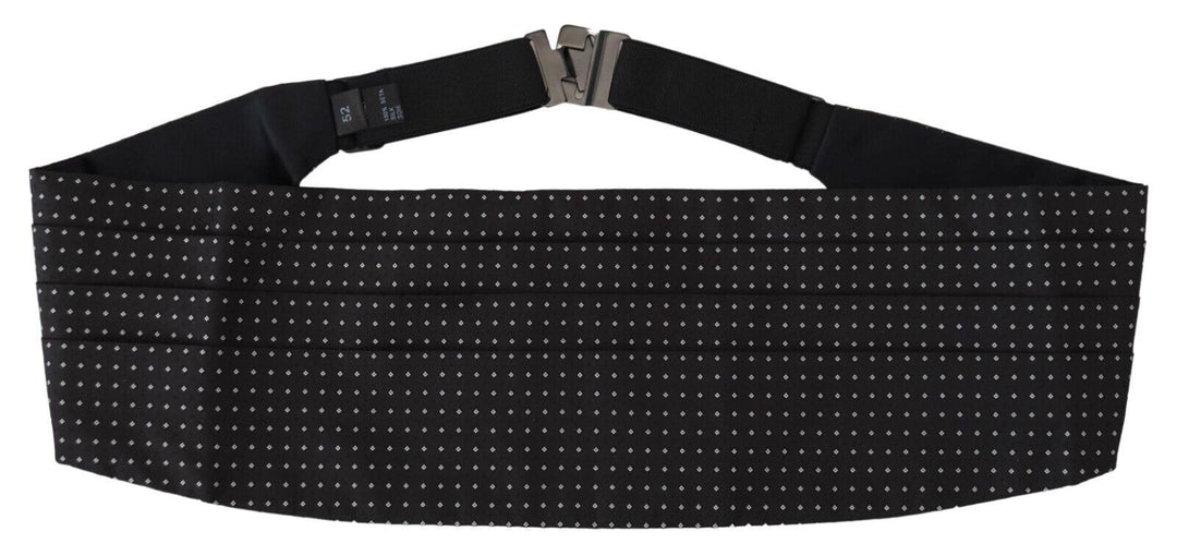 Dolce &amp; Gabbana Sample Sale Dolce &amp; Gabbana Black Polka Dot Wide Waist Men Belt Cummerband - | Designer outlet