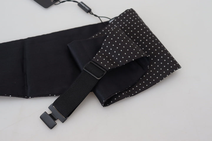 Dolce &amp; Gabbana Sample Sale Dolce &amp; Gabbana Black Polka Dot Wide Waist Men Belt Cummerband - | Designer outlet