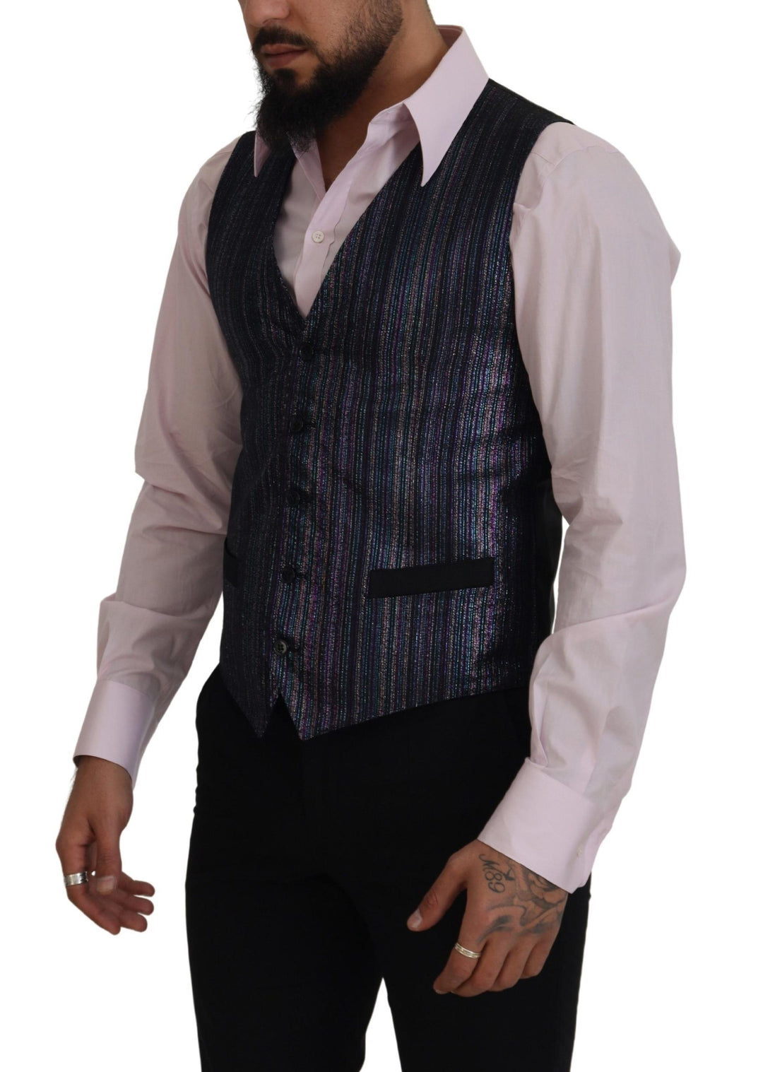 Dolce &amp; Gabbana Sample Sale Dolce &amp; Gabbana Multicolor Polyester Waistcoat Dress Formal Vest - | Designer outlet