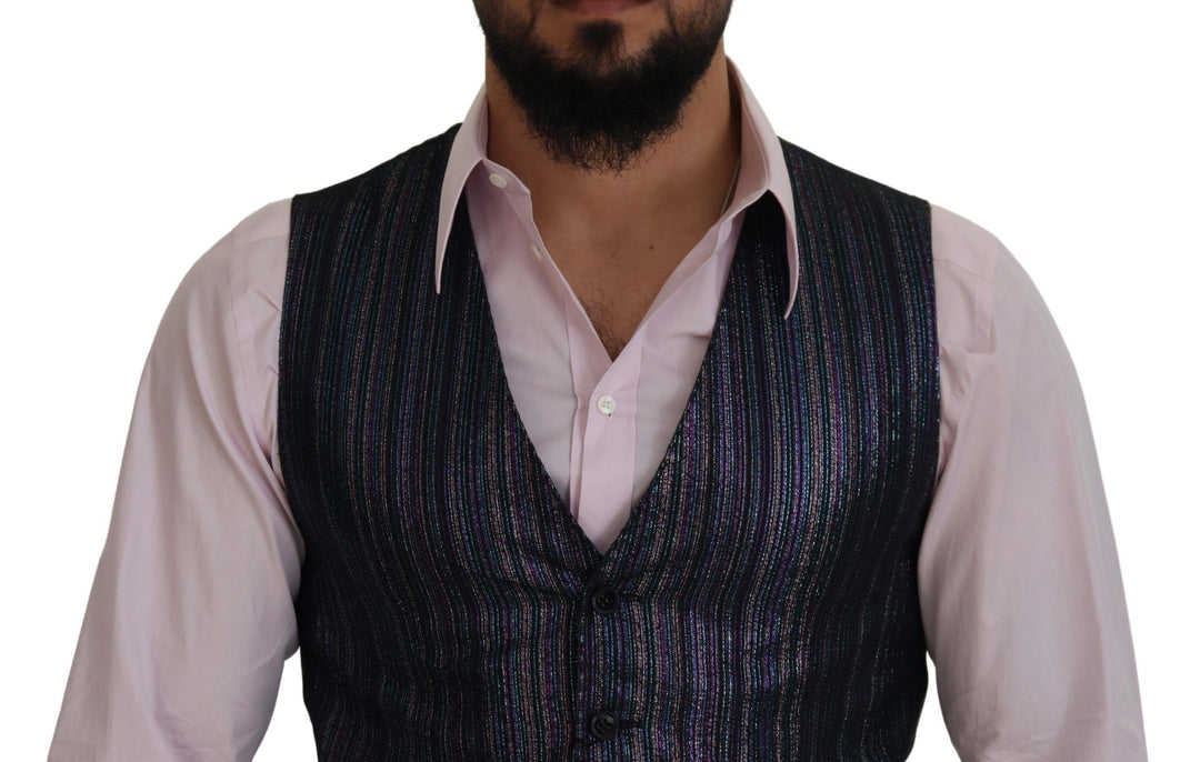 Dolce &amp; Gabbana Sample Sale Dolce &amp; Gabbana Multicolor Polyester Waistcoat Dress Formal Vest - | Designer outlet