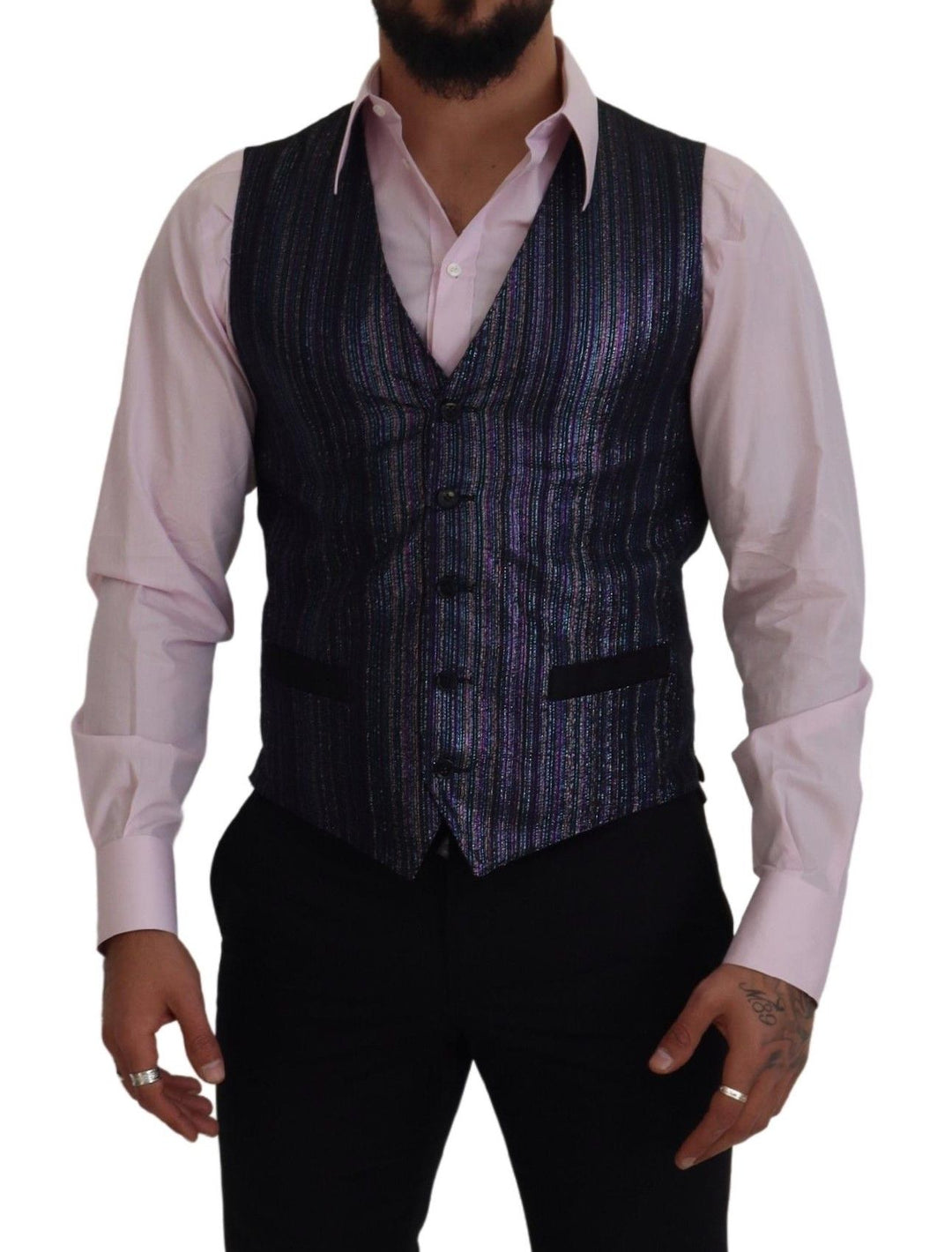 Dolce &amp; Gabbana Sample Sale Dolce &amp; Gabbana Multicolor Polyester Waistcoat Dress Formal Vest - | Designer outlet