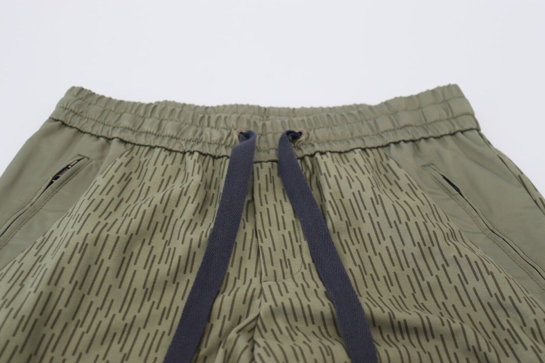 Dolce &amp; Gabbana Sample Sale Dolce &amp; Gabbana Green Striped Cargo Zipper Leg Men Trouser Pants - | Designer outlet