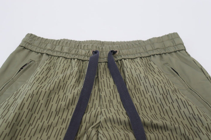 Dolce &amp; Gabbana Sample Sale Dolce &amp; Gabbana Green Striped Cargo Zipper Leg Men Trouser Pants - | Designer outlet