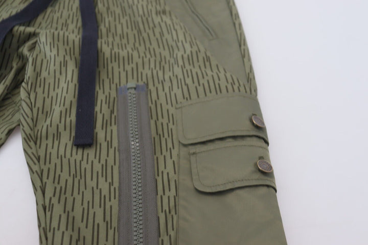 Dolce &amp; Gabbana Sample Sale Dolce &amp; Gabbana Green Striped Cargo Zipper Leg Men Trouser Pants - | Designer outlet