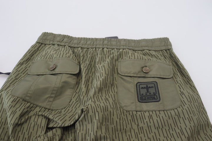 Dolce &amp; Gabbana Sample Sale Dolce &amp; Gabbana Green Striped Cargo Zipper Leg Men Trouser Pants - | Designer outlet
