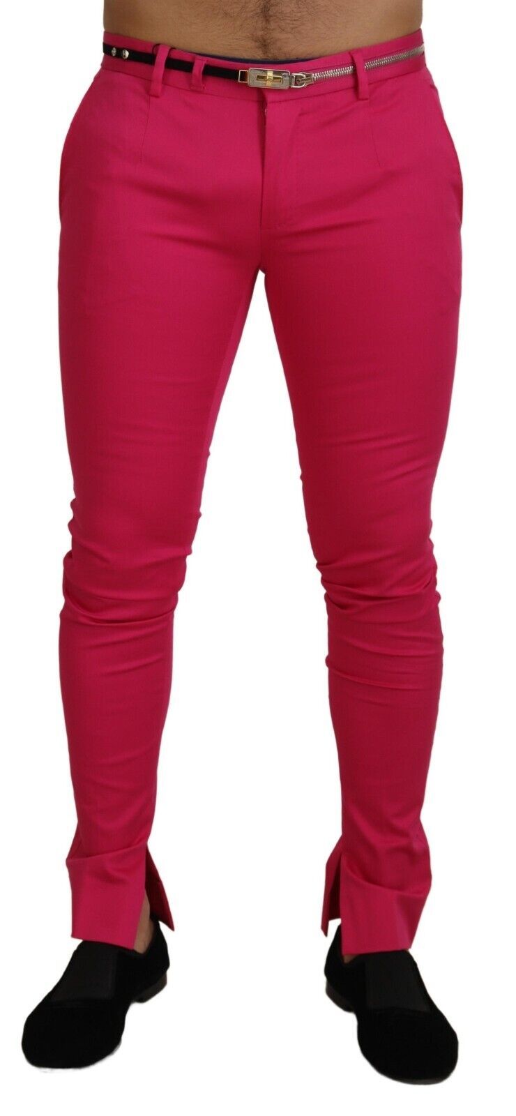 Dolce &amp; Gabbana Sample Sale Dolce &amp; Gabbana Pink Zipper Buckle Waist Trousers Pants - | Designer outlet