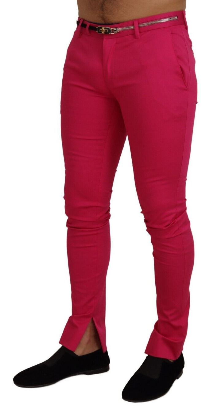 Dolce &amp; Gabbana Sample Sale Dolce &amp; Gabbana Pink Zipper Buckle Waist Trousers Pants - | Designer outlet