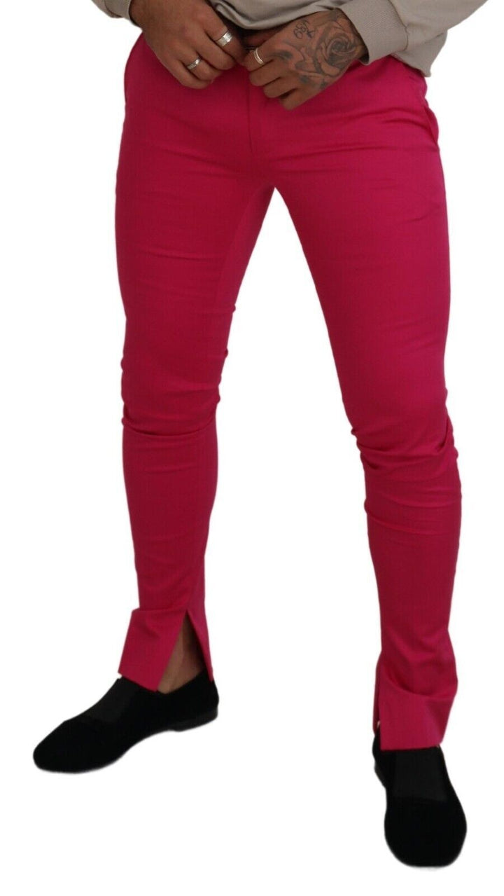 Dolce &amp; Gabbana Sample Sale Dolce &amp; Gabbana Pink Zipper Buckle Waist Trousers Pants - | Designer outlet