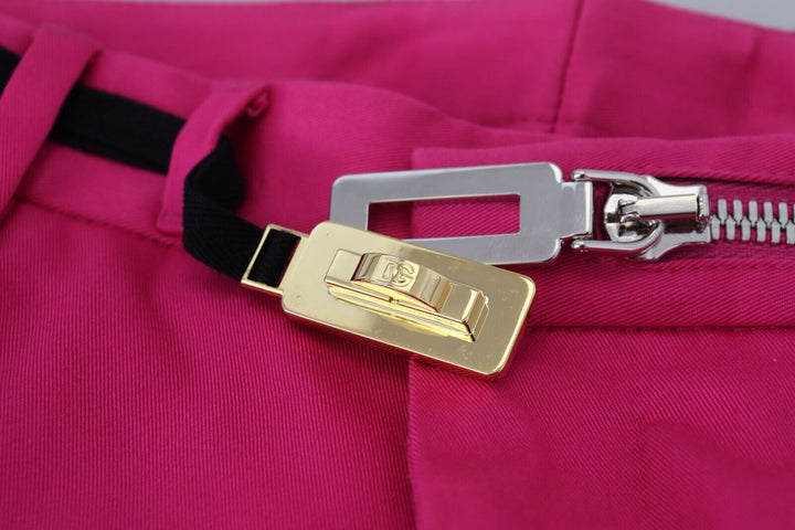 Dolce &amp; Gabbana Sample Sale Dolce &amp; Gabbana Pink Zipper Buckle Waist Trousers Pants - | Designer outlet