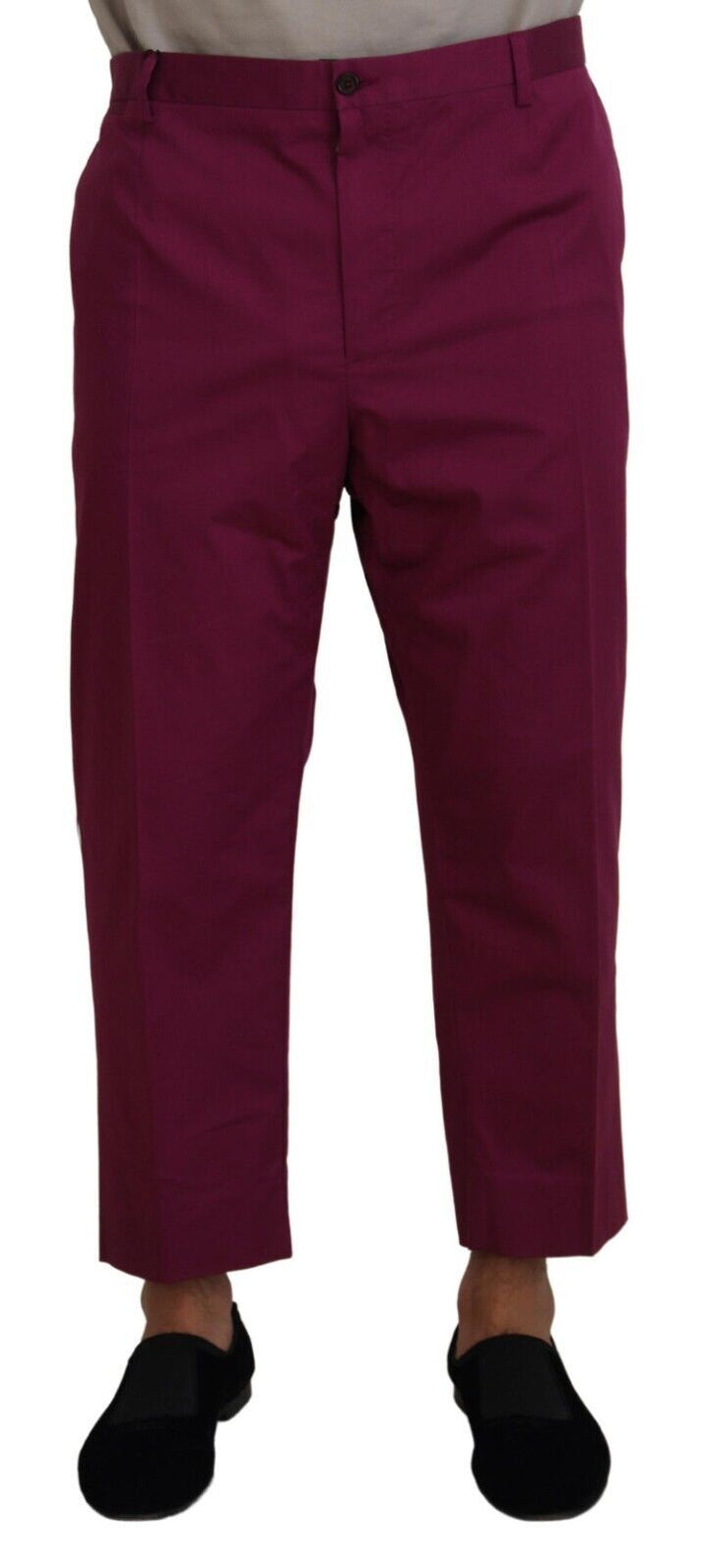 Dolce &amp; Gabbana Sample Sale Dolce &amp; Gabbana Magenta Cotton DG Logo Pocket Trouser Pants - | Designer outlet