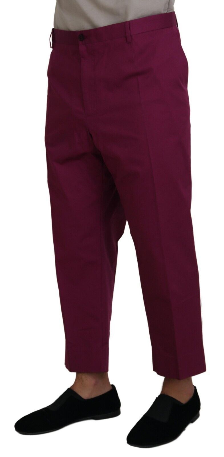 Dolce &amp; Gabbana Sample Sale Dolce &amp; Gabbana Magenta Cotton DG Logo Pocket Trouser Pants - | Designer outlet