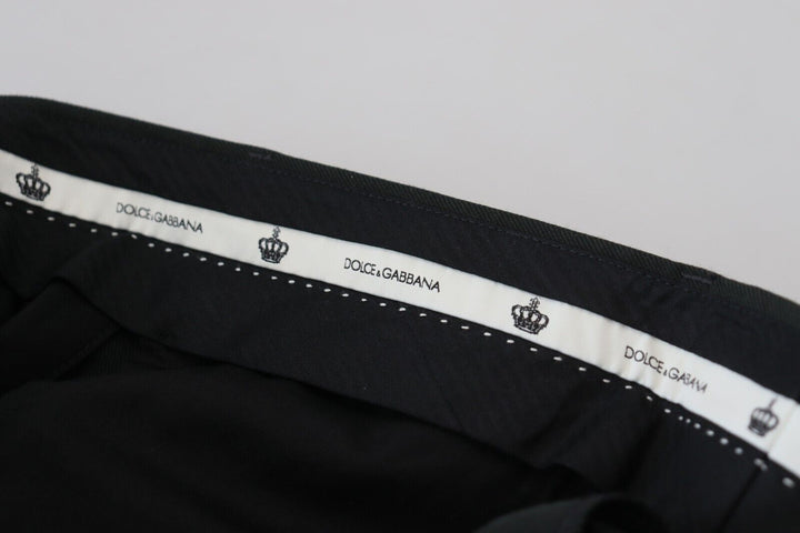 Dolce &amp; Gabbana Sample Sale Dolce &amp; Gabbana Black Striped Men Trousers Cotton Pants - | Designer outlet