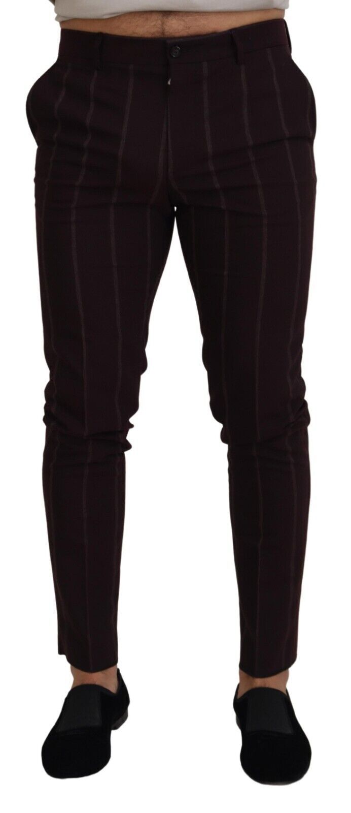 Dolce &amp; Gabbana Sample Sale Dolce &amp; Gabbana Brown Striped Men Trousers Cotton Pants - | Designer outlet