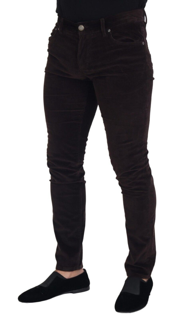 Dolce &amp; Gabbana Sample Sale Dolce &amp; Gabbana Brown Corduroy Men Casual Trouser Pants - | Designer outlet