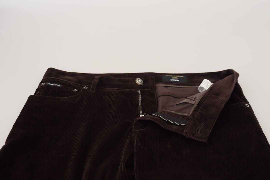 Dolce &amp; Gabbana Sample Sale Dolce &amp; Gabbana Brown Corduroy Men Casual Trouser Pants - | Designer outlet