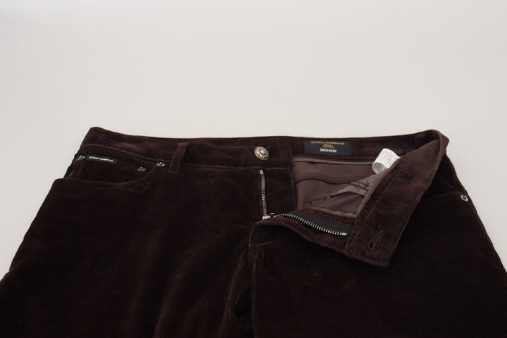 Dolce &amp; Gabbana Sample Sale Dolce &amp; Gabbana Brown Corduroy Men Casual Trouser Pants - | Designer outlet
