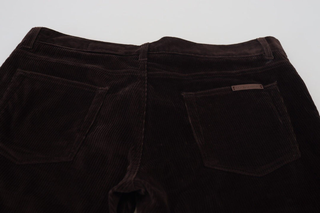 Dolce &amp; Gabbana Sample Sale Dolce &amp; Gabbana Brown Corduroy Men Casual Trouser Pants - | Designer outlet