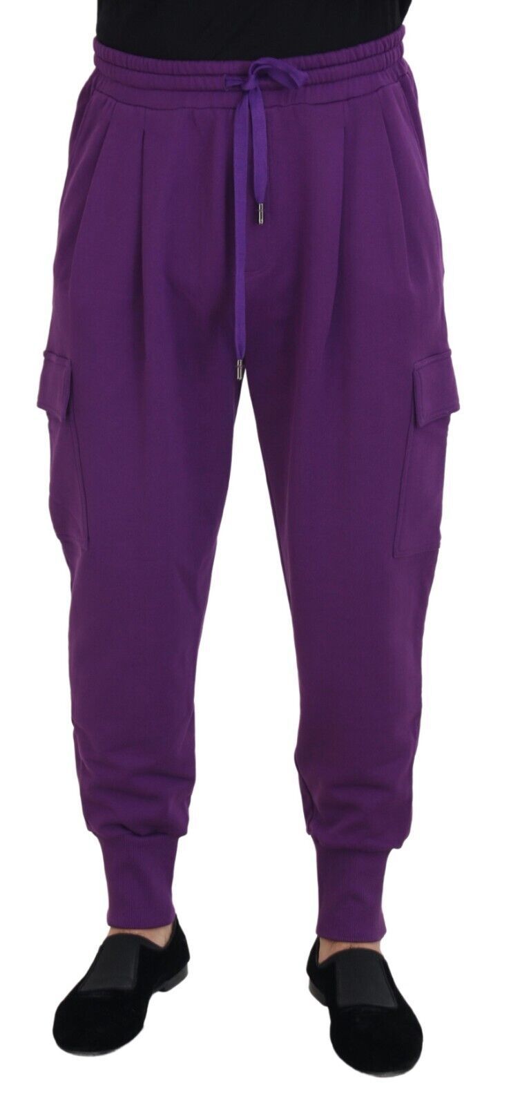 Dolce &amp; Gabbana Sample Sale Dolce &amp; Gabbana Purple Cotton Cargo Sweatpants Jogging Pants - | Designer outlet