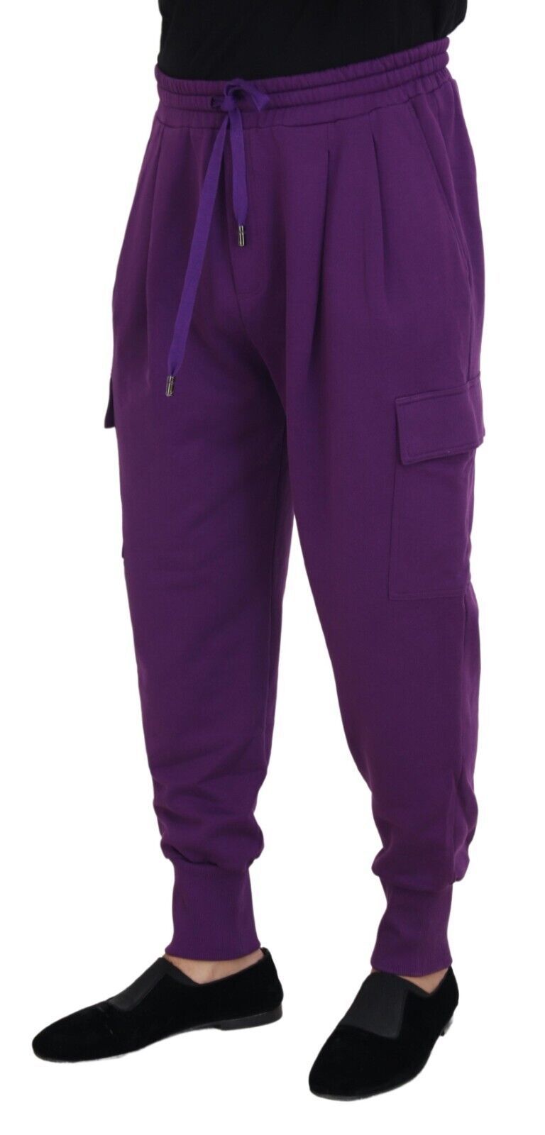 Dolce &amp; Gabbana Sample Sale Dolce &amp; Gabbana Purple Cotton Cargo Sweatpants Jogging Pants - | Designer outlet