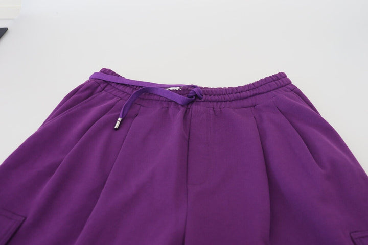 Dolce &amp; Gabbana Sample Sale Dolce &amp; Gabbana Purple Cotton Cargo Sweatpants Jogging Pants - | Designer outlet