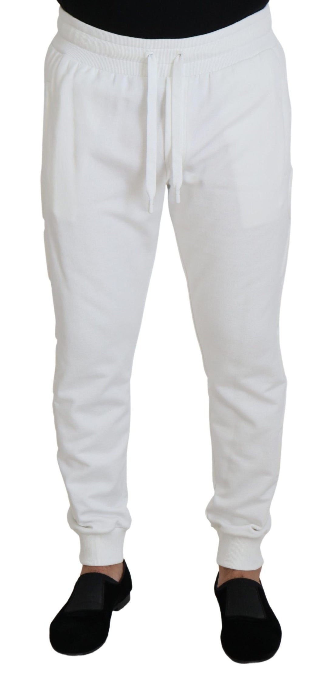 Dolce &amp; Gabbana Sample Sale Dolce &amp; Gabbana White Sport Logo Cotton Sweatpants Trousers Pants - | Designer outlet
