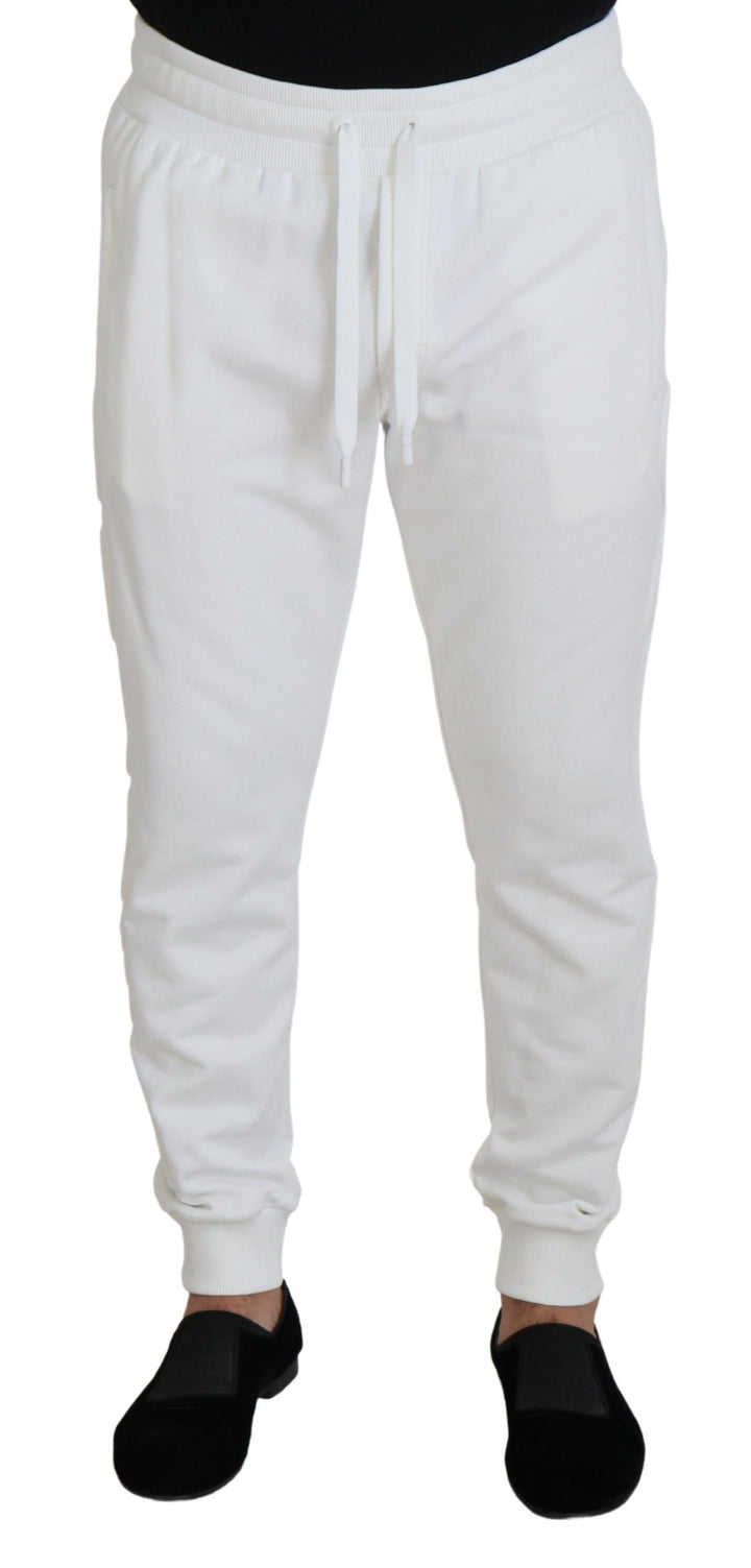 Dolce &amp; Gabbana Sample Sale Dolce &amp; Gabbana White Sport Logo Cotton Sweatpants Trousers Pants - | Designer outlet