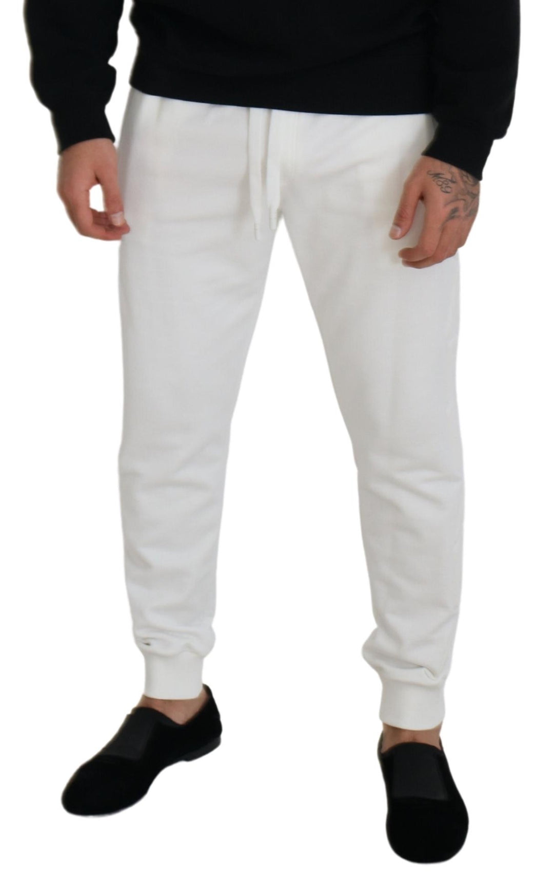 Dolce &amp; Gabbana Sample Sale Dolce &amp; Gabbana White Sport Logo Cotton Sweatpants Trousers Pants - | Designer outlet