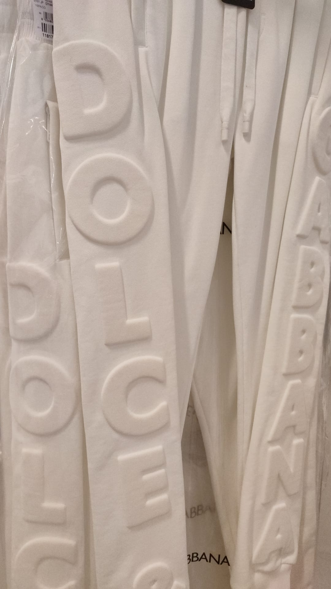 Dolce &amp; Gabbana Sample Sale Dolce &amp; Gabbana White Sport Logo Cotton Sweatpants Trousers Pants - | Designer outlet