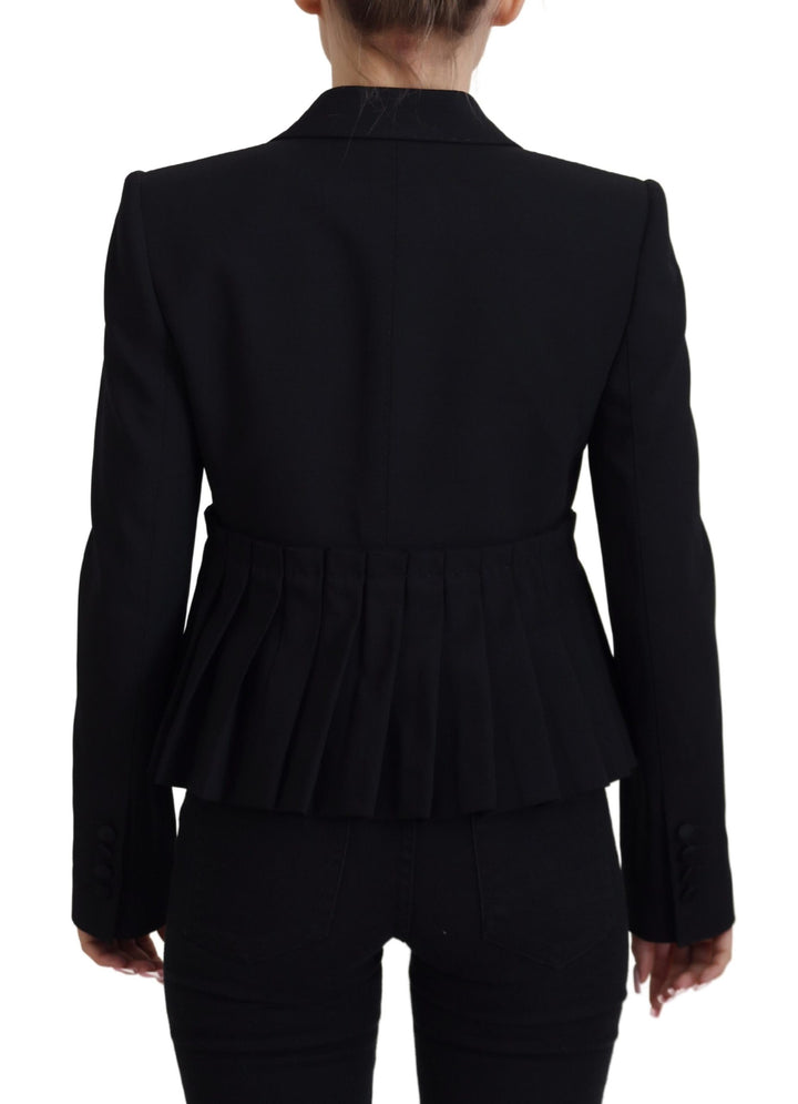 Dolce & Gabbana - Dolce & Gabbana Elegant Black Stretch Wool Blazer - JKT3483 - 38 - Ask Me Wear